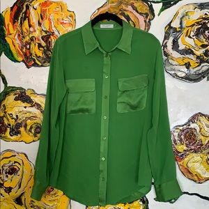 Equipment Tops - Equipment Femme Green Blouse Equipment Tops - Equipment Femme Green Blouse